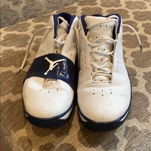 Jordan shoes in white and navy. Like new.
